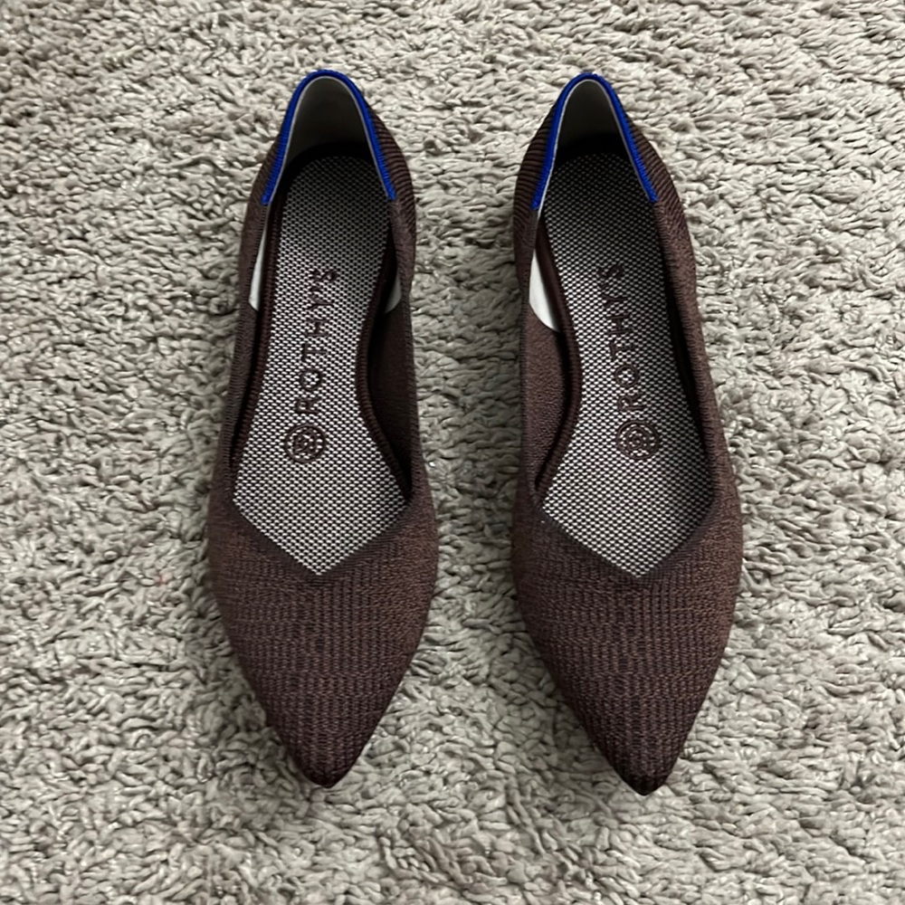 Rothy’s The Point, Neutral Truffle Python Retired Color, 6.5